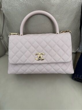 21A Chanel Coco Handle Bag in Lilac with Champagne Hardware